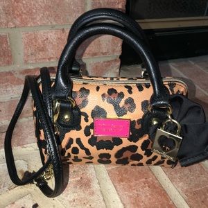 Betsey Johnson mini speedy bag w/crossbody strap